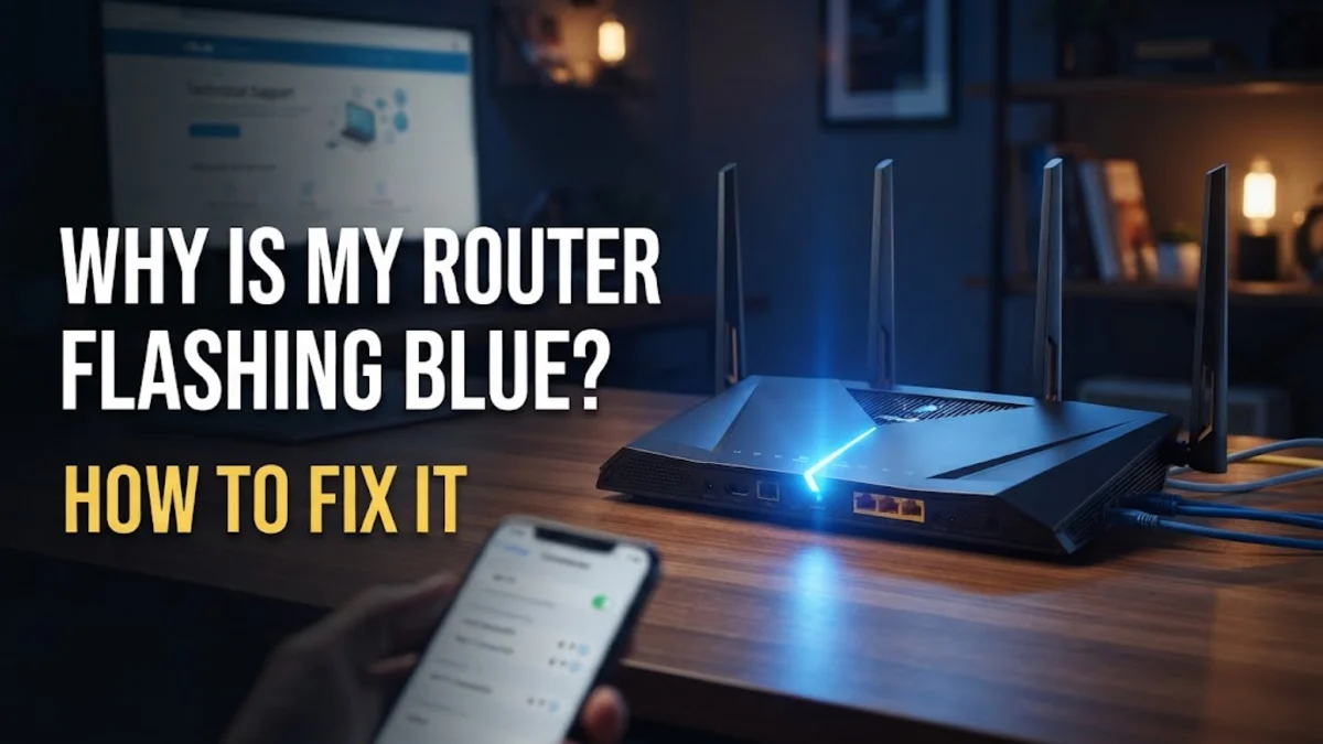 Why Is My Router Flashing Blue? How to Fix It