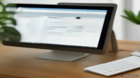 Computer screen displaying email application interface