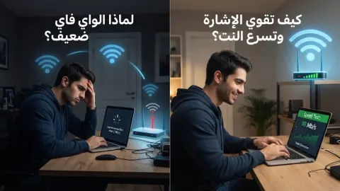 لماذا الواي فاي ضعيف وكيفية تقوية الإشارة وتسريع النت