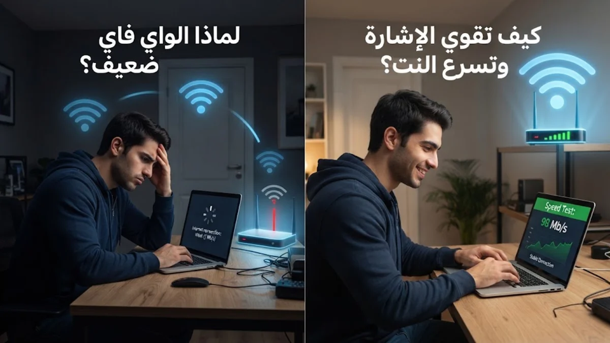 لماذا الواي فاي ضعيف وكيفية تقوية الإشارة وتسريع النت