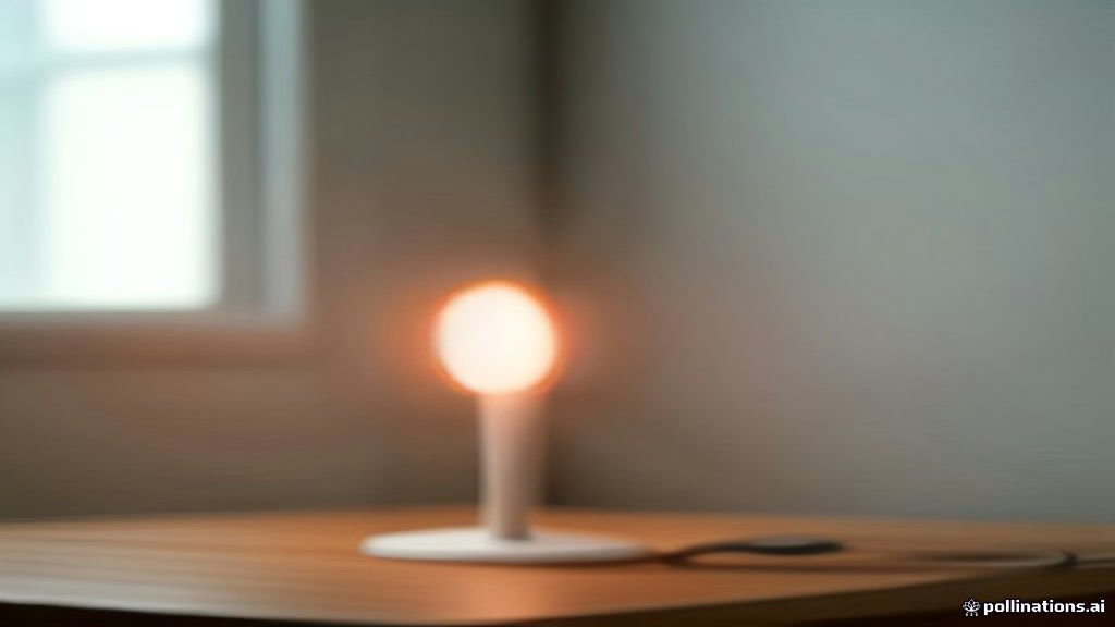 Modern mesh Wi-Fi router showing a red warning light