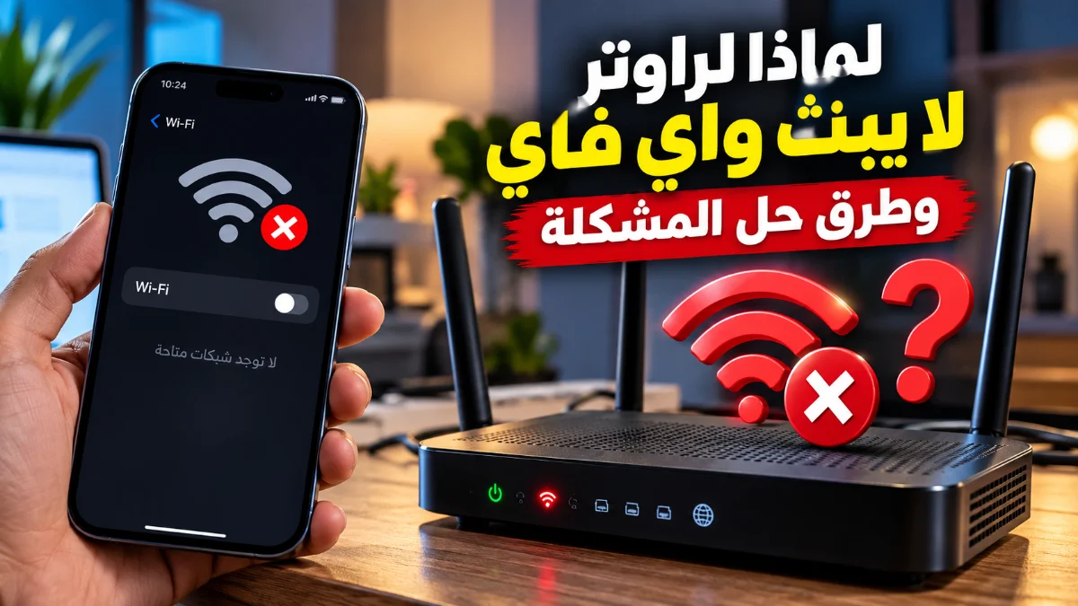 لماذا الراوتر لا يبث واي فاي وطرق حل المشكلة