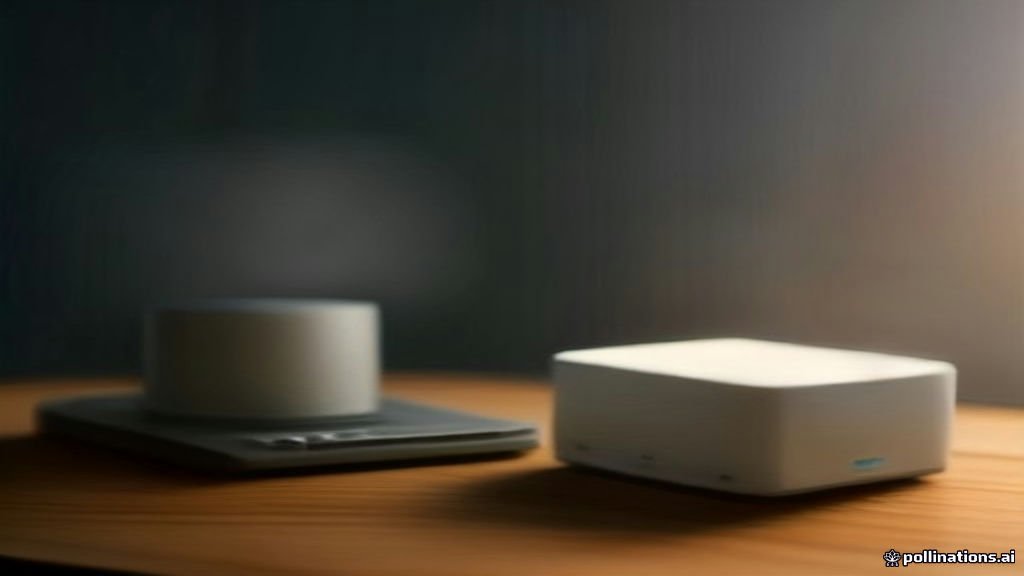 A modern wireless router and modem set up on a desk
