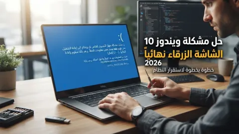 حل مشكلة ويندوز 10 الشاشة الزرقاء نهائياً 2026